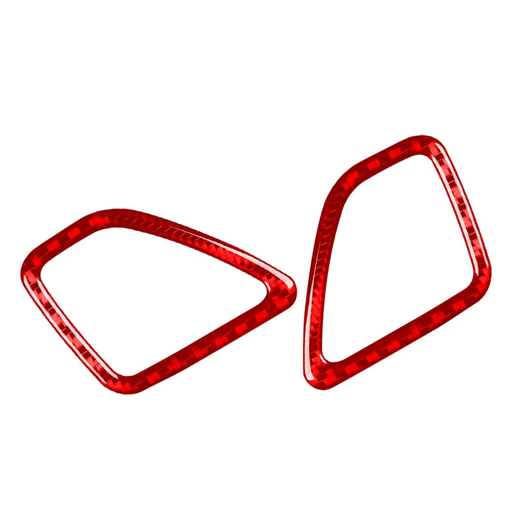 2X Carbon Red Dashboard Air Vent Outlet Cover Trim for Jeep Cherokee (2014–2023)