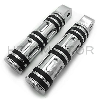 Chrome Edge Cut Footpegs for Harley Softail Slim FLSL Breakout (2018–2023)