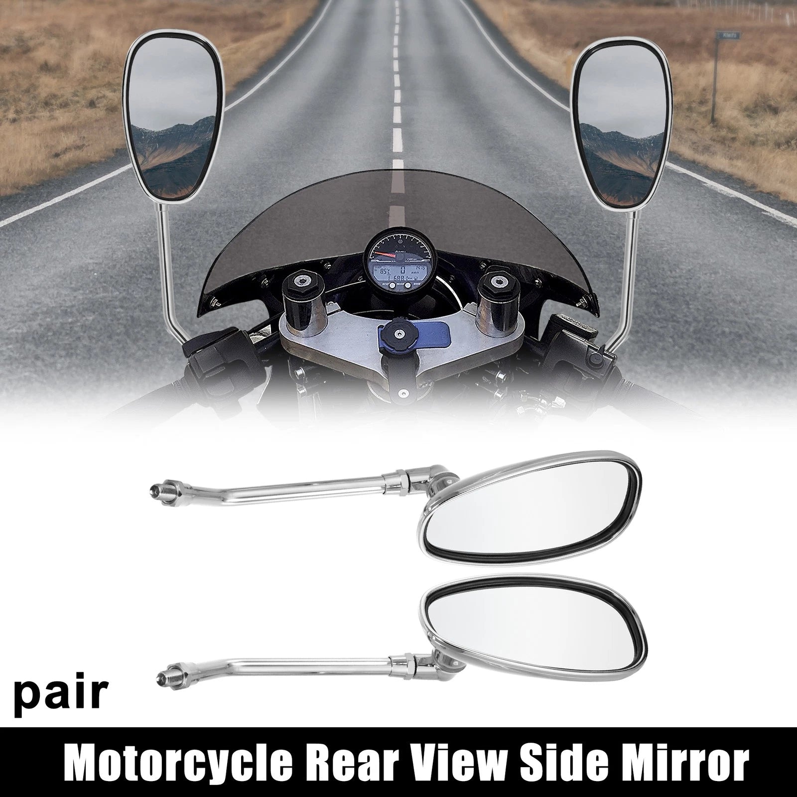 Rearview Mirror 10mm Screw Pair Replacement for Kawasaki Honda (Universal)