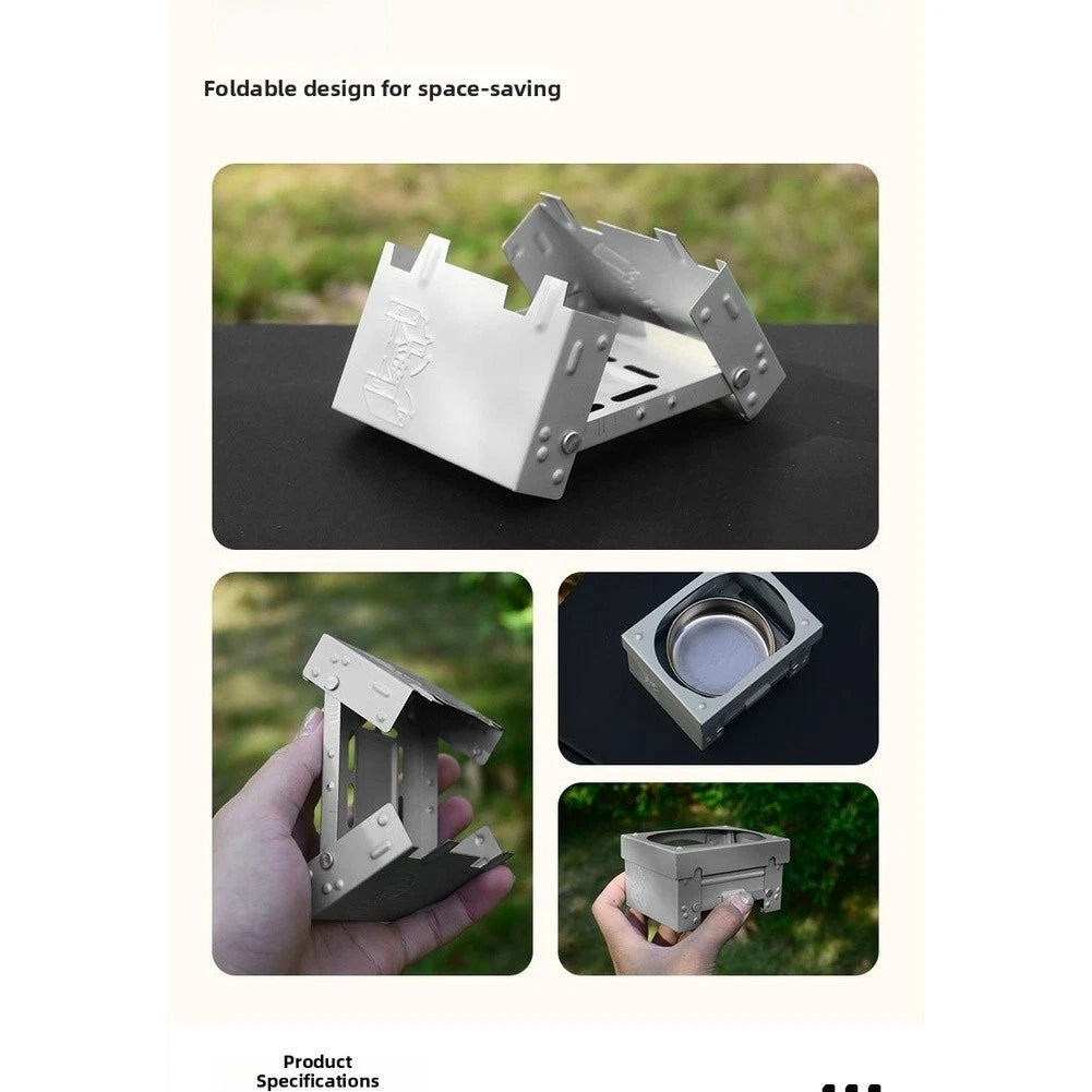 Lightweight Folding Fuel Stove for Hiking Camping Survival Gear
