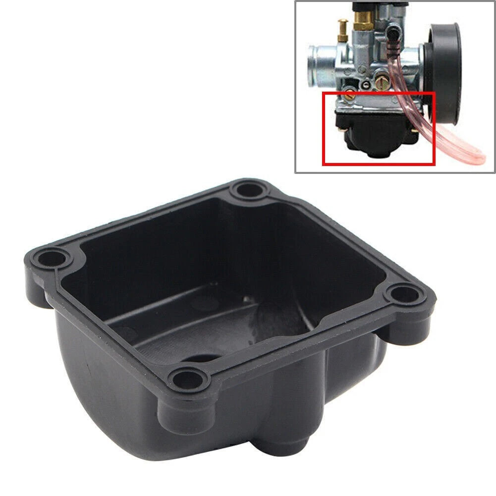 Carburetor Float Bowl Chamber for PHBG Carb 50cc (Transparent, Black Plastic)