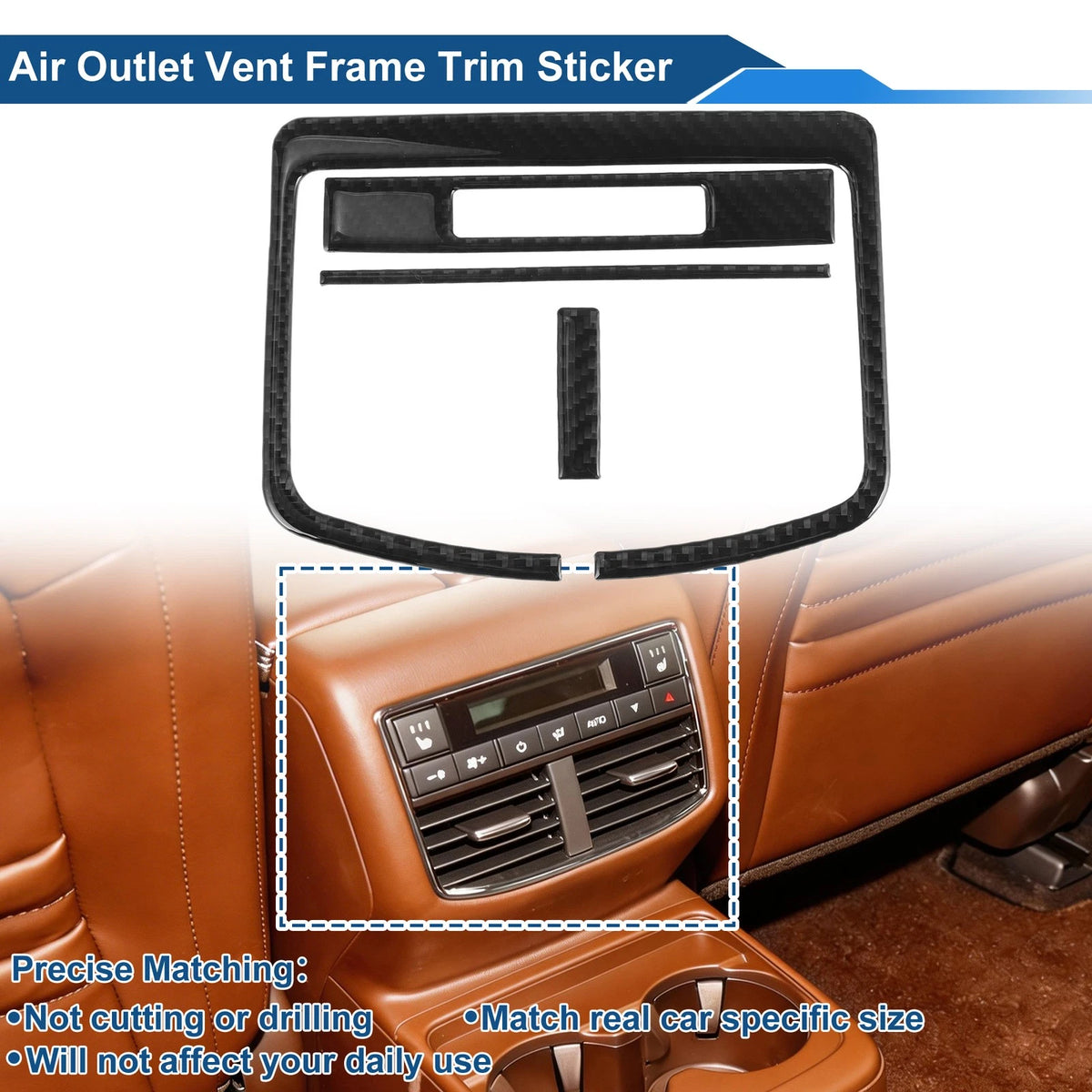 Air Condition Outlet Vent Trim Cover Frame Set for Mazda CX-9 (2016–2023)