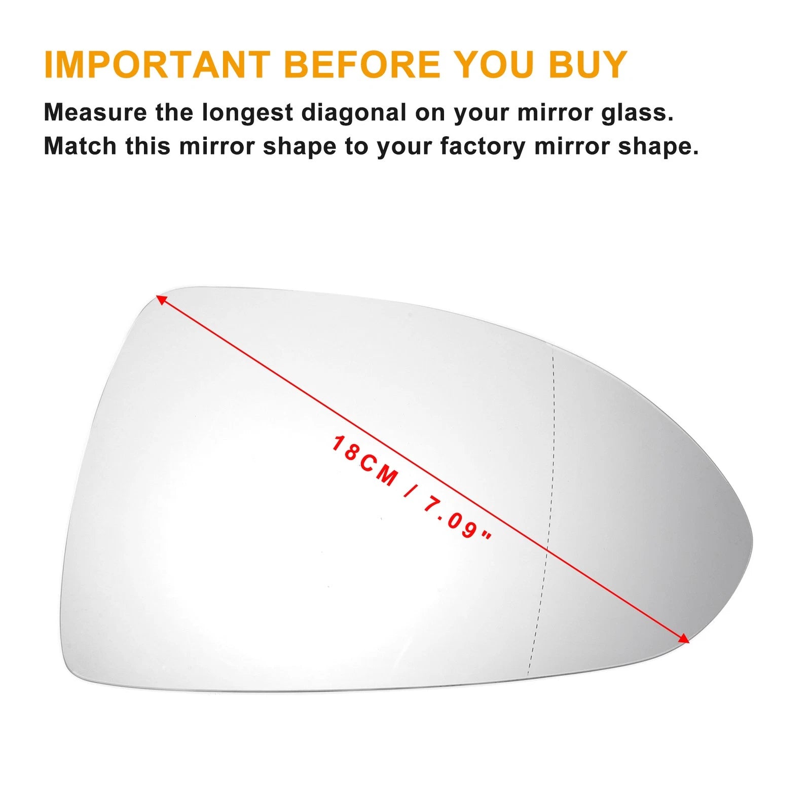 Right Side Heated Mirror Glass for Opel Corsa D (2006–2014)