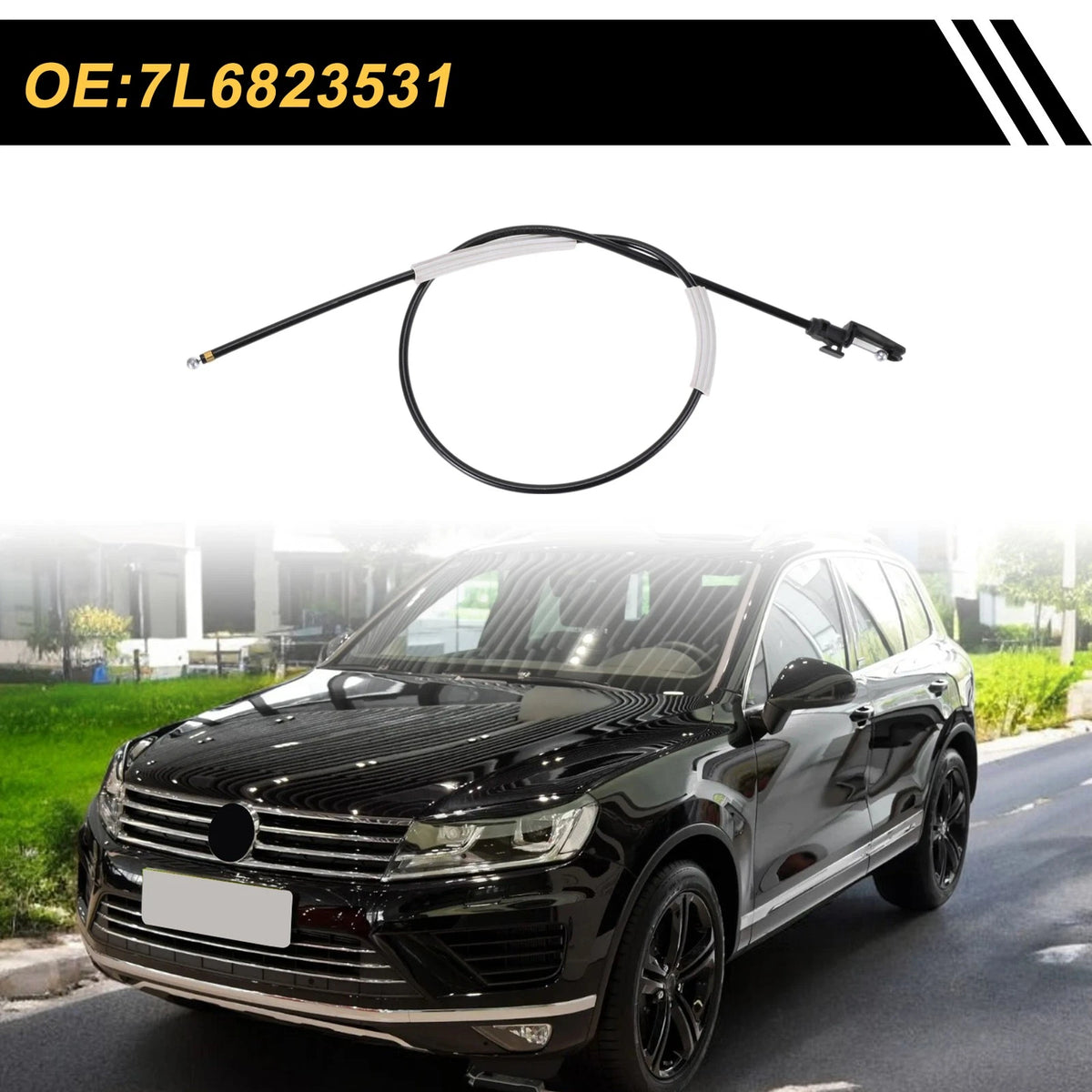 Hood Release Cable No. 7L6823531 for Volkswagen Touareg (2004–2010)