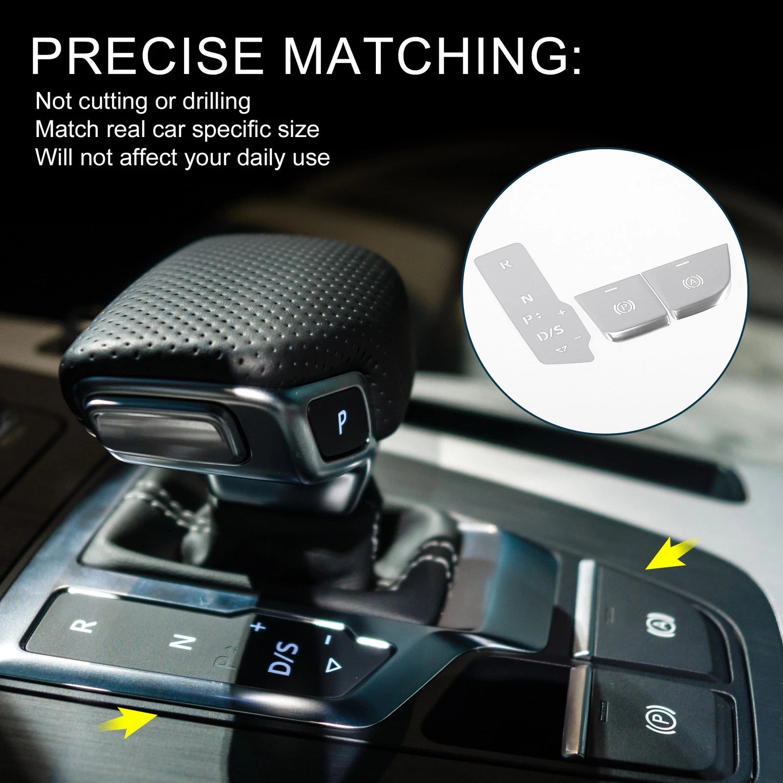 Gear Shift Handbrake Panel Button Switch Cover for Audi Q5 (2018–2022)