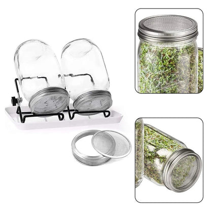 Set of 2 Stainless Steel Lids for Germination Cap