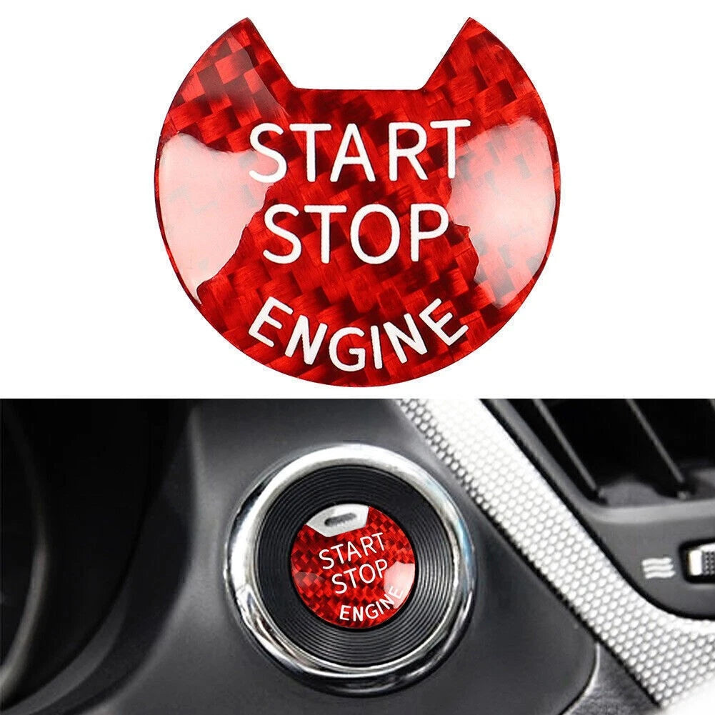 Carbon Fiber Engine Start Stop Button Cover for Nissan Infiniti Q50 Q60
