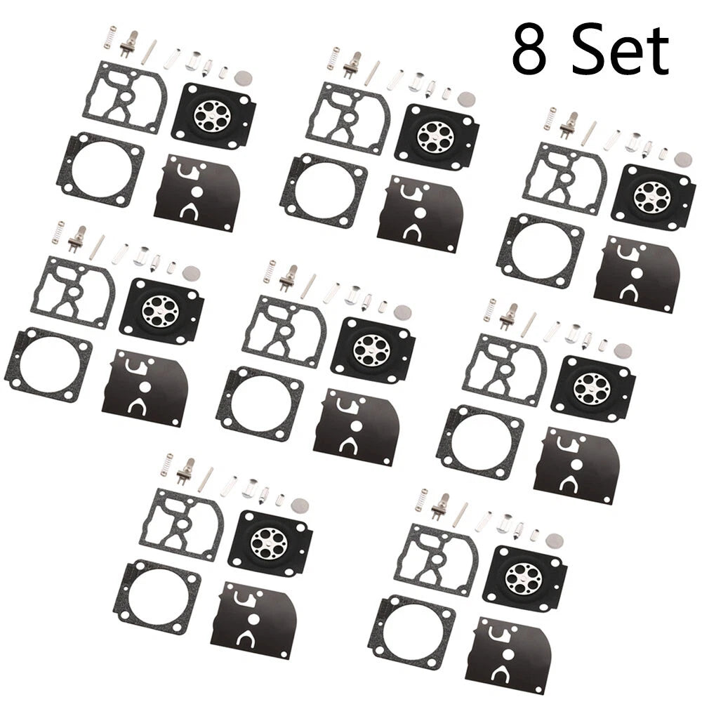 Set of 8 Carburetor Repair Rebuild Kits for ZAMA RB-100 STIHL HS45 FS55 FS38 BG45