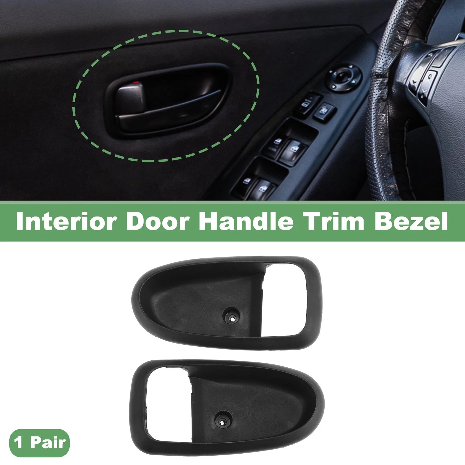 Interior Door Handle Trim Bezel Front Rear Pair for Hyundai Elantra (2001–2006)