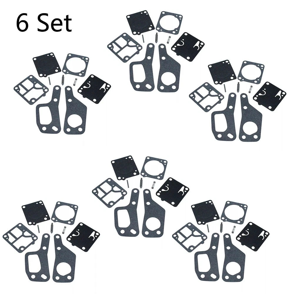 Set of 6 Carburetor Repair Kits for ZAMA RB19 Mini Mac 110 120 130 140