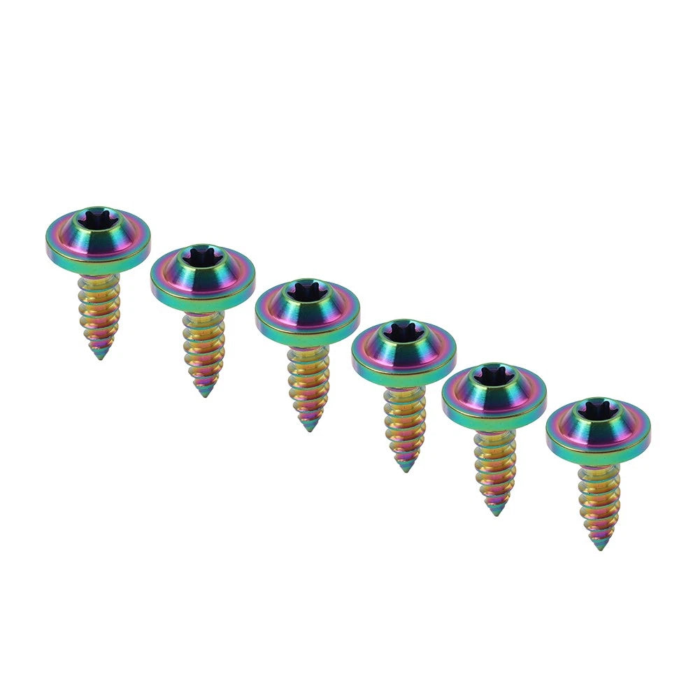 6pcs Titanium Bolts Truss Torx Head Self Tapping Screws M5x15mm Fastener GZ