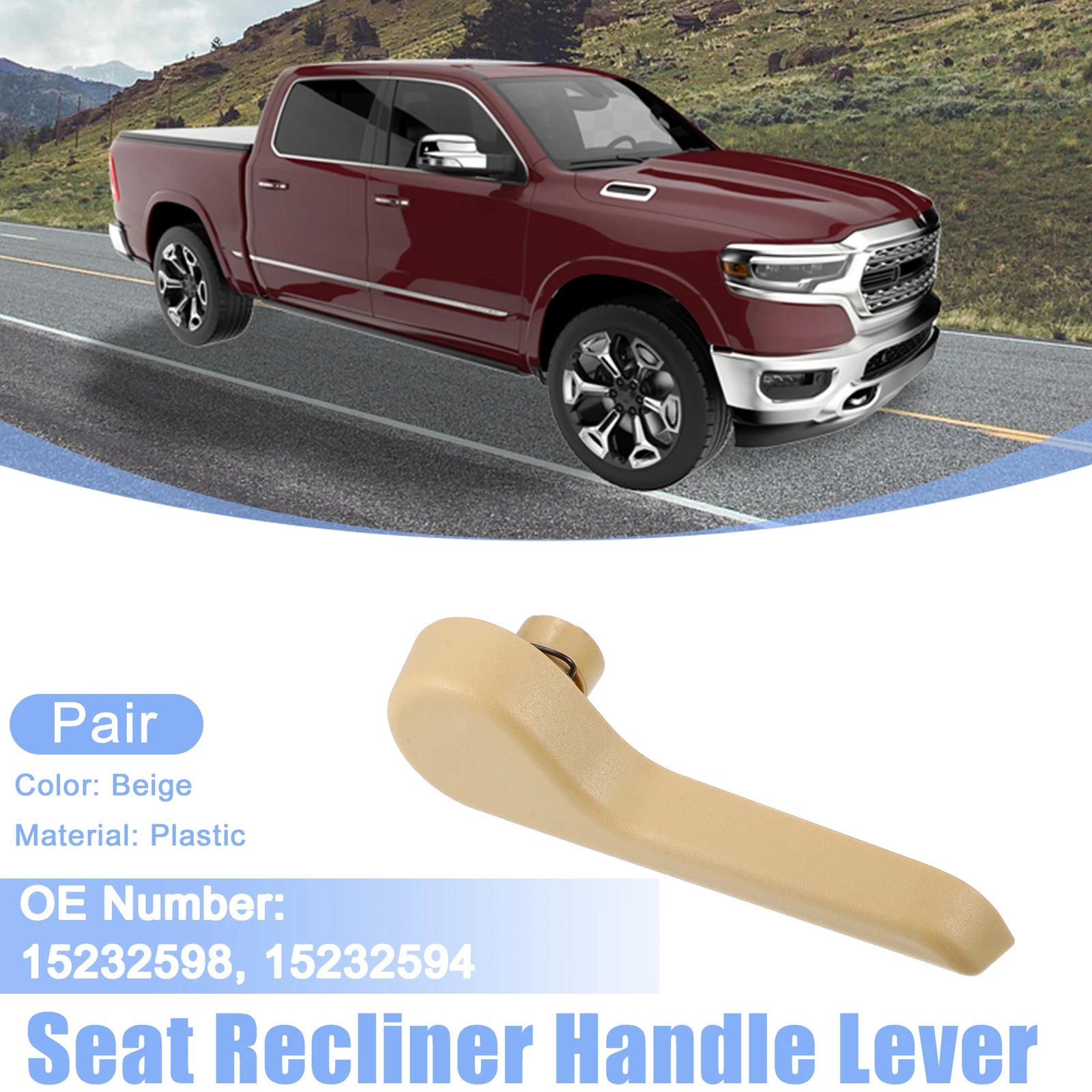 Pair Front Left Right Car Seat Recliner Handle for Chevrolet Avalanche (2002–2013)