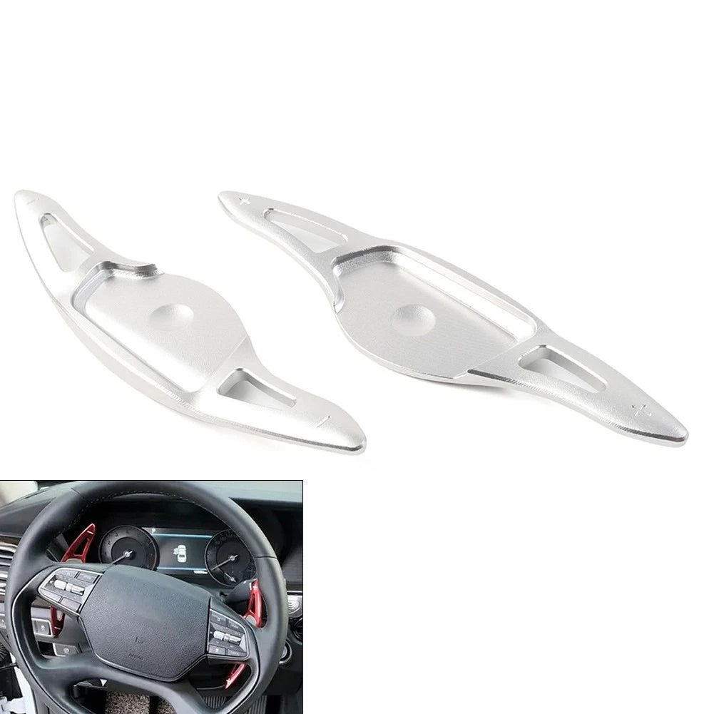 Silver Interior Paddle Shifter Extensions for Hyundai G90 (2017–2020)