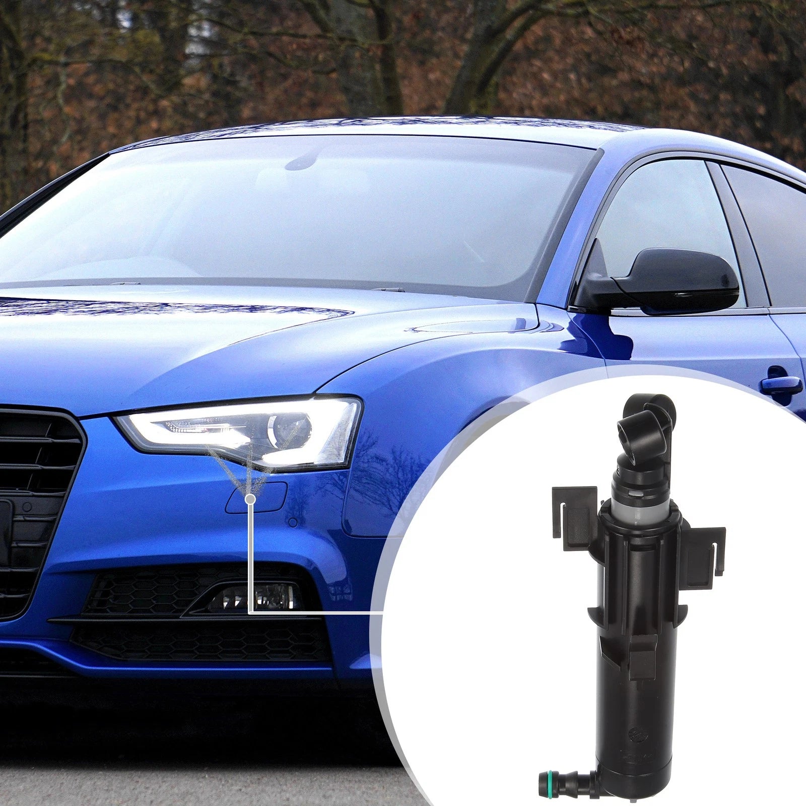 Front Left Headlight Washer Nozzle for Audi A5 (2011–2012) 8K0955985A