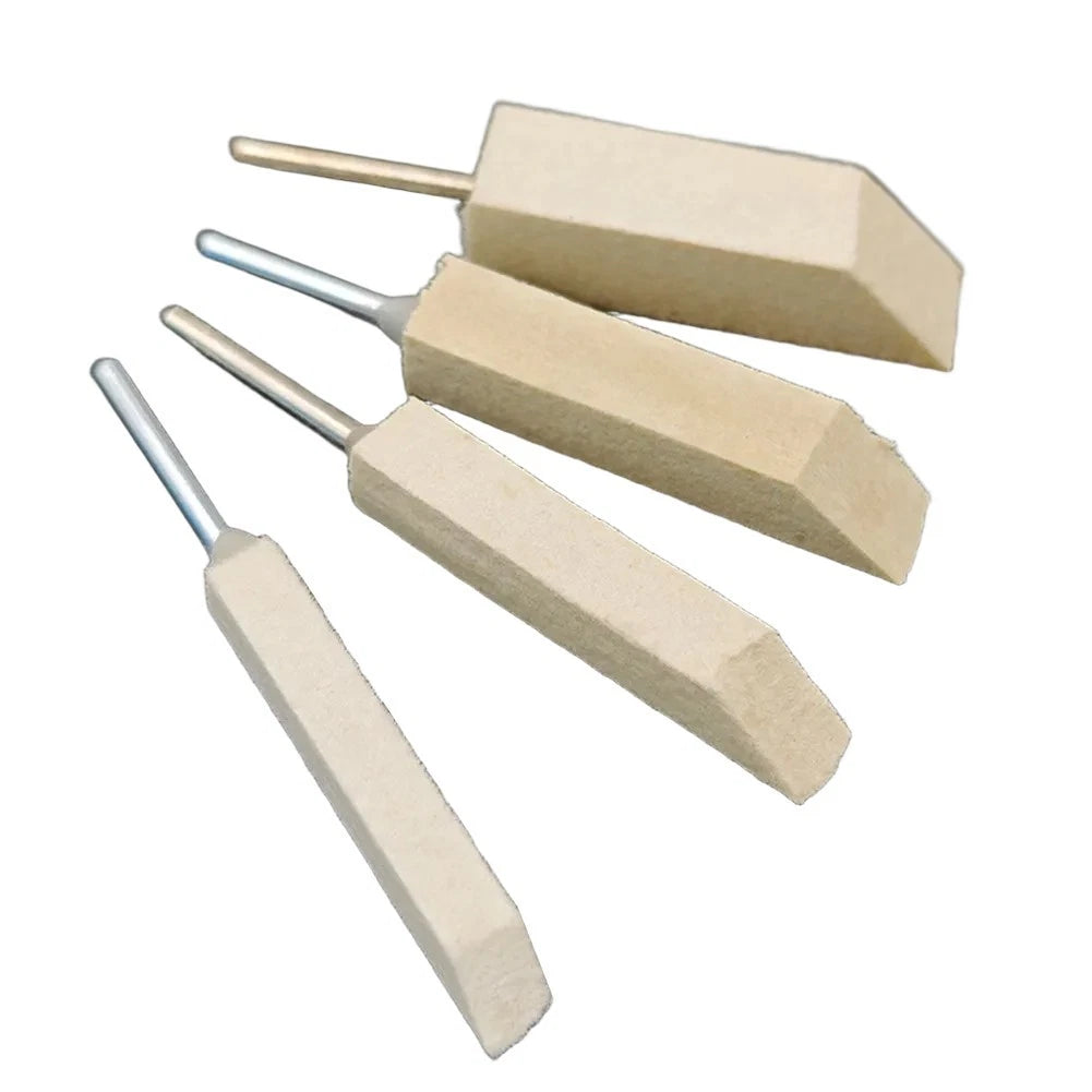 4X Wool Grinding Head Polishing Tool for Jade Metal Glass (3mm Shank)