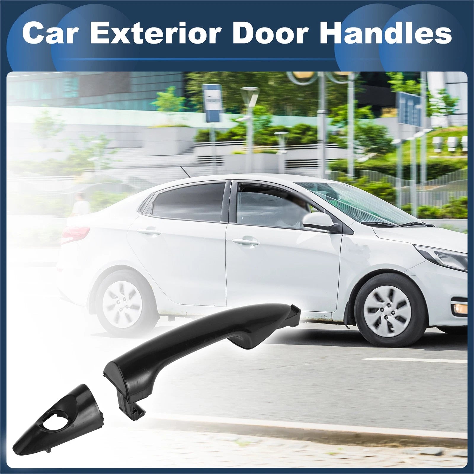 Front Left Door Handle for Kia Rio (2011) - Black