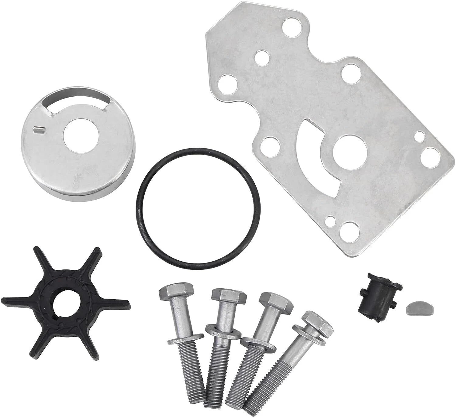 Water Pump Impeller Repair Kit for Yamaha F9.9 F15 T9.9 (1999–2023) 63V-W0078-02-00