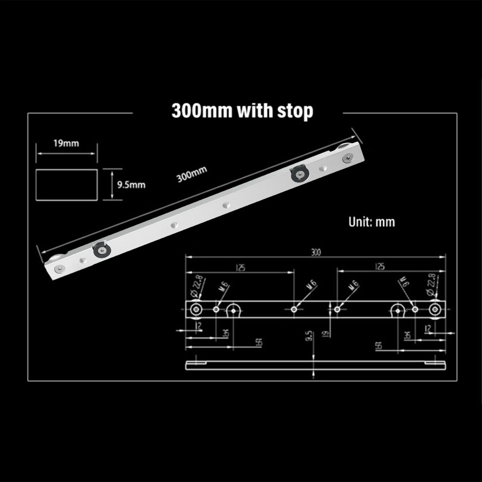 T-Slot Miter Track Slider for Universal Use (30mm)