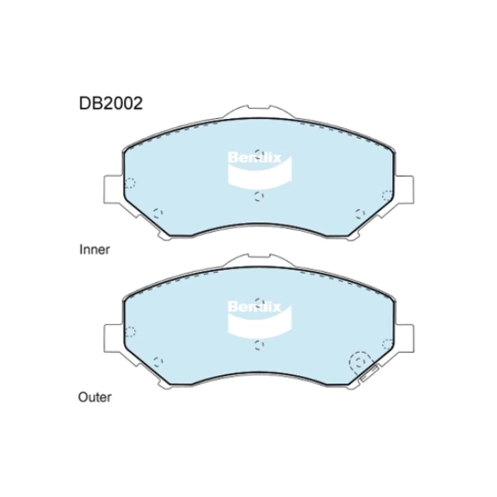 Set of 4 Bendix Front Disc Brake Pads for Dodge Journey (2008–2012)