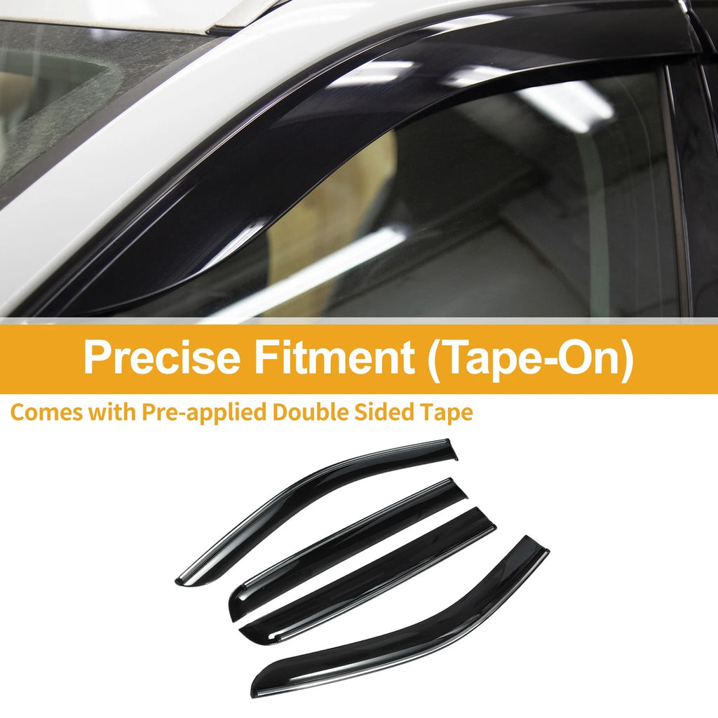 Window Deflectors Side Vent Visors for Ford Ranger SuperCrew (2019–2024)