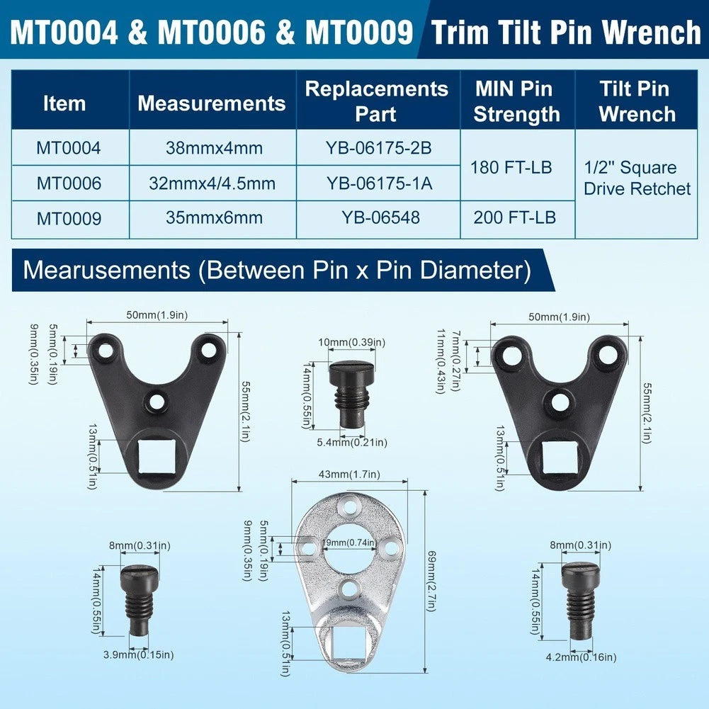 Outboard Repair Kit for Marine (Includes 3 Wrenches)