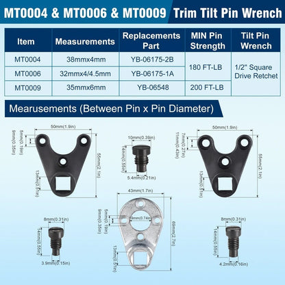 Outboard Repair Kit for Marine (Includes 3 Wrenches)