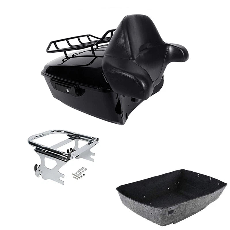 Trunk Backrest Pad & Mount for Harley Touring (1997–2008)