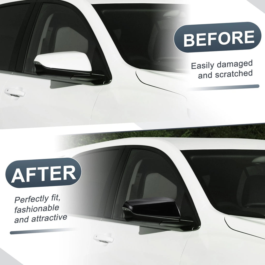 Right Side Mirror Cover Cap Gloss Black for Chevy Equinox GMC Terrain (2018–2024)