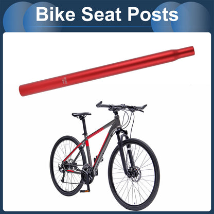 27.2mm Bike Seat Post for Lightweight Saddle (Red Aluminum Alloy)
