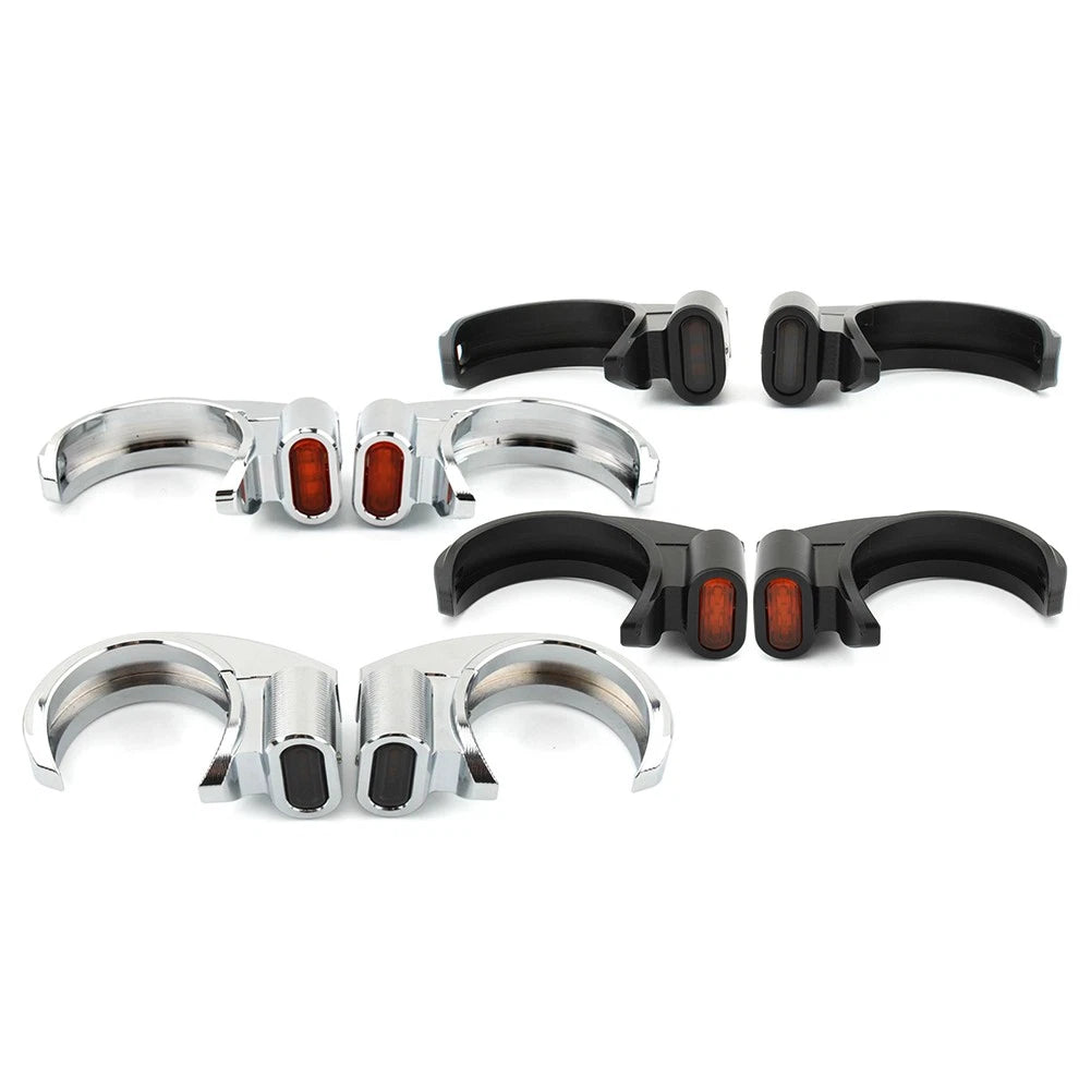 LED Front Turn Signal Light for Harley 49-51mm Front Fork Shock Absorber
