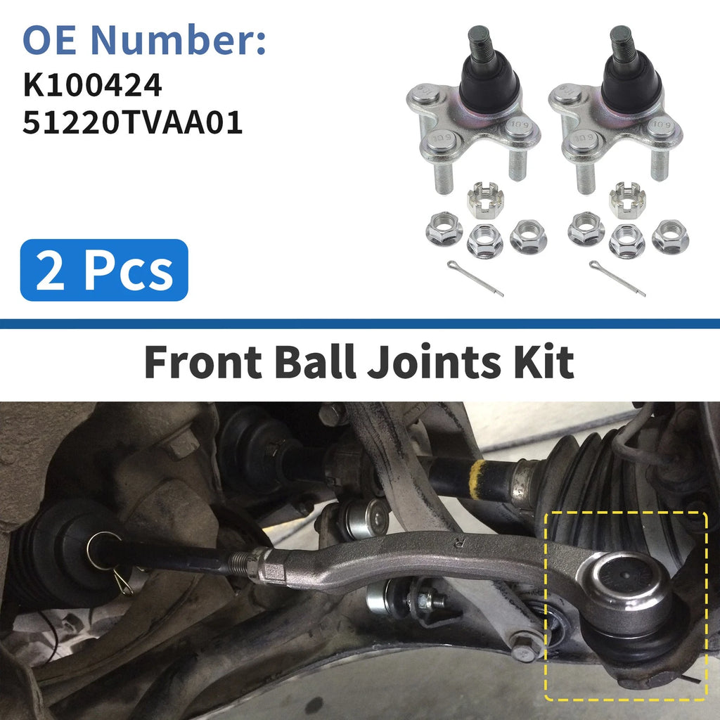 2 Pcs Front Lower Ball Joints Replacement for Honda Accord (2018–2024)
