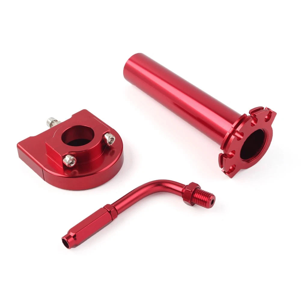 Throttle Cable Adjuster for Universal Motorcycle w/ Handgrip Red (90)
