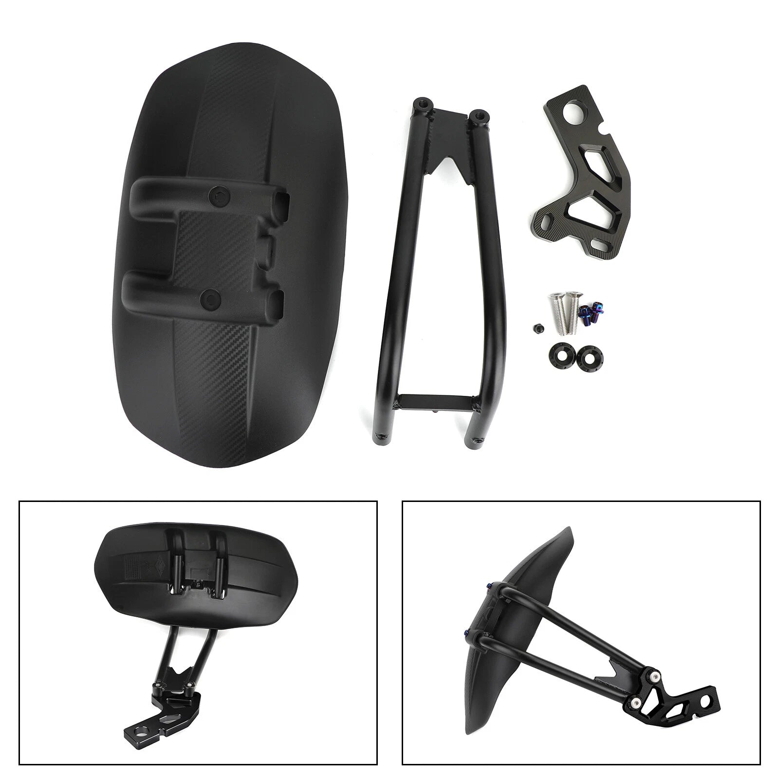 Rear Fender Tire Hugger Mudguard for Honda XADV 750 (2017–2020) Black