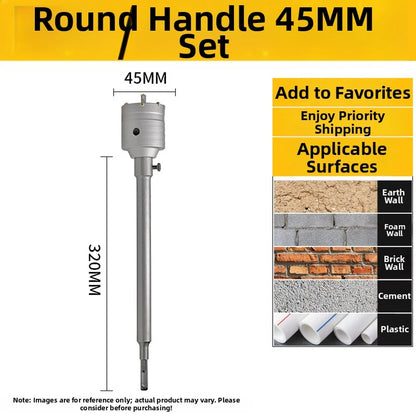 Drill Bit Set for Electric Hammers 30mm Round Shank (120mm Length)