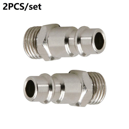 Set of 2 Euro Male Release Fitting 1/4in Quick Release 32mm