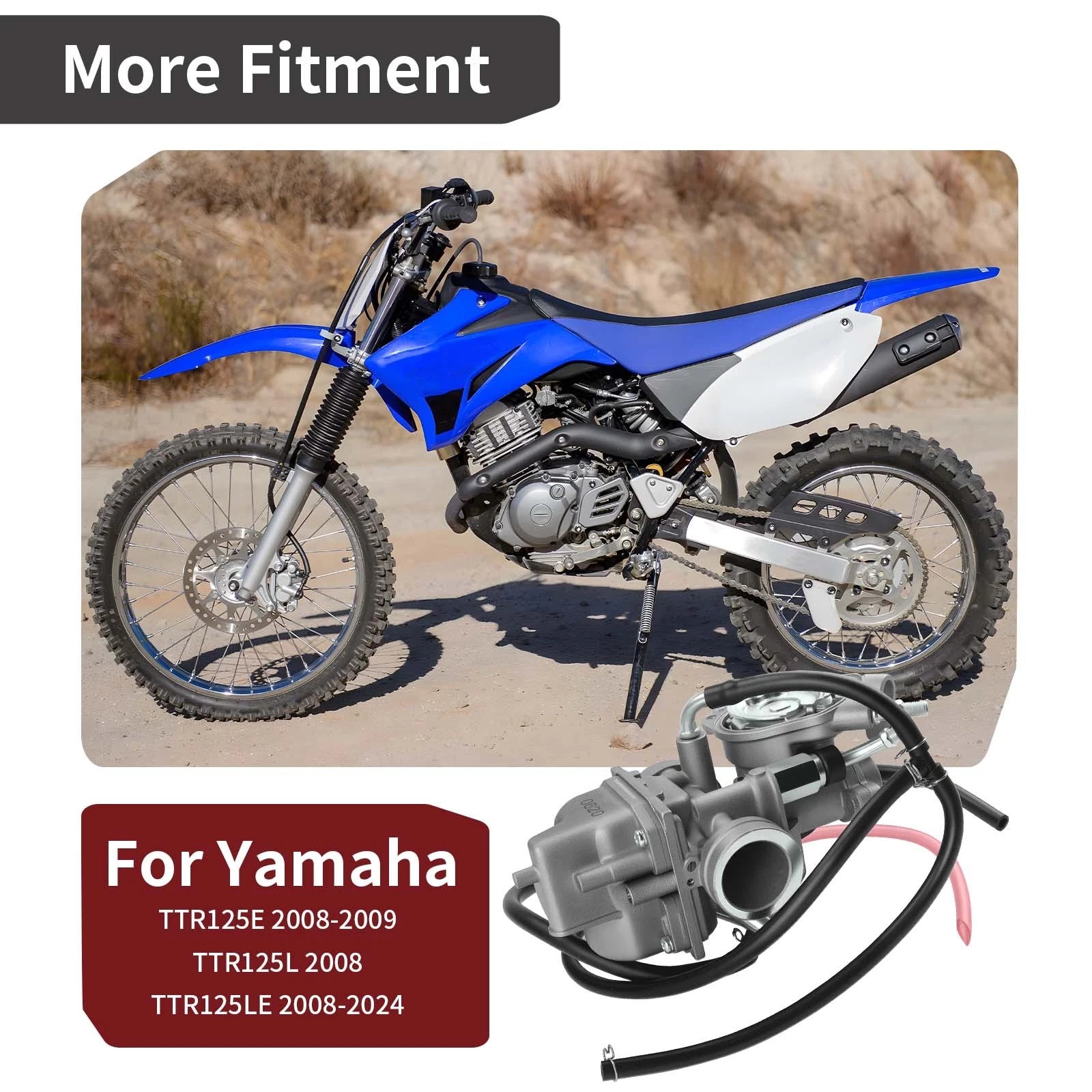 Carburetor Assembly for Yamaha TTR125E TTR125L TTR125LE (2008–2024)