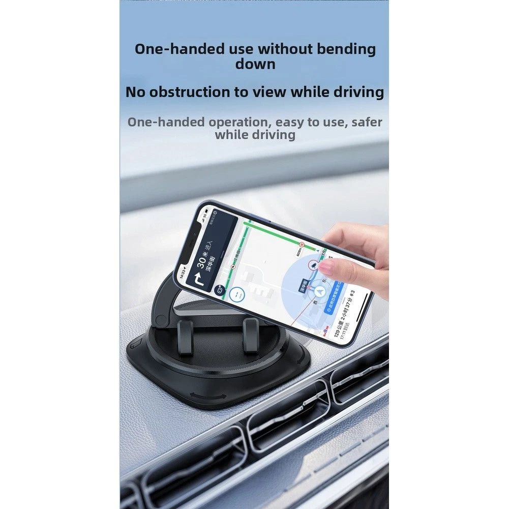 Car Dashboard Phone Holder with Suction Cup and Adjustable Width