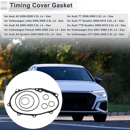 Timing Cover Gasket for Audi A3 2.0L L4 (2006–2008) Replacement