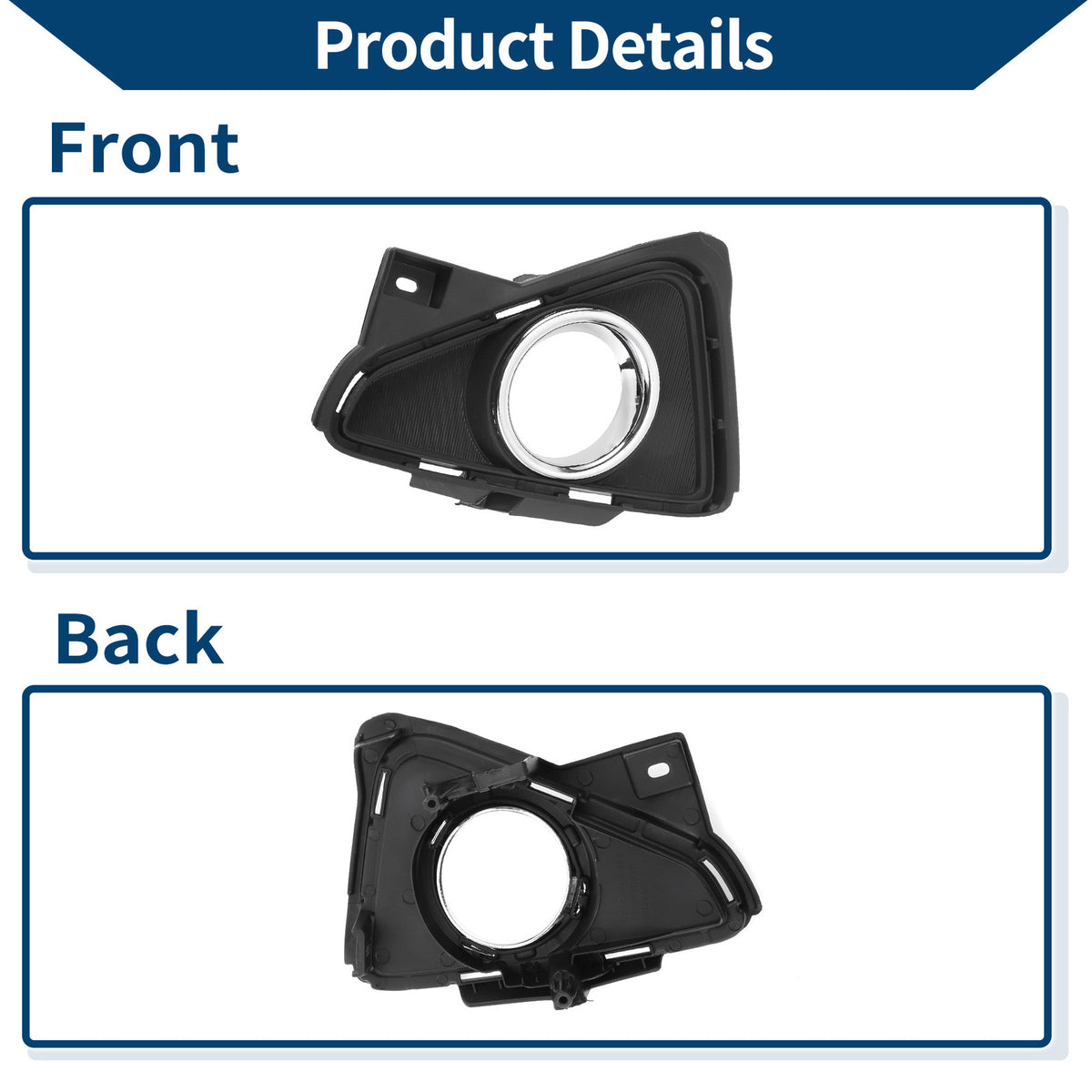 Front Left Fog Light Grill Replacement for Toyota RAV4 (2016–2018)