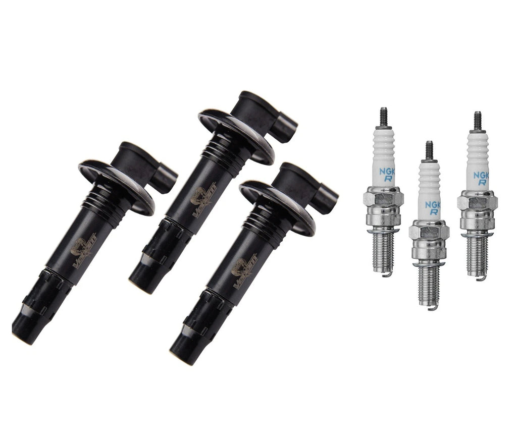3-Pack Ignition Coil & Plugs for SeaDoo 4-Tec Speedster Challenger (150-210)
