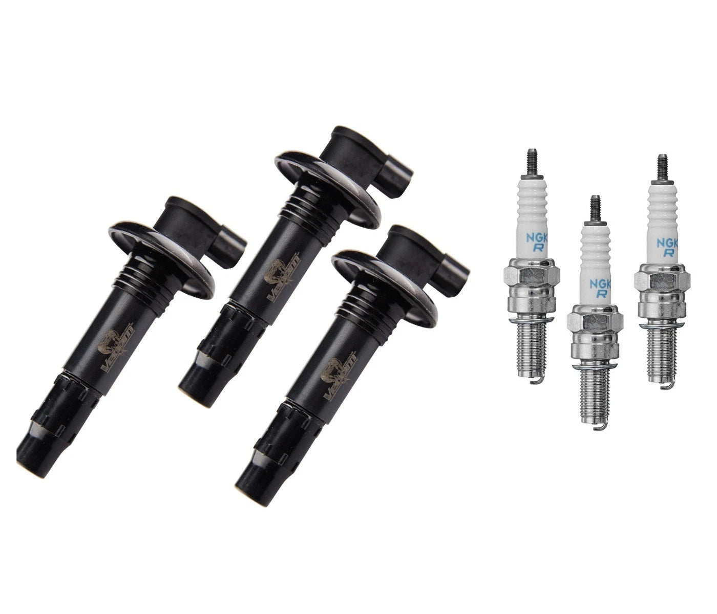 3-Pack Ignition Coil & Plugs for SeaDoo 4-Tec Speedster Challenger (150-210)