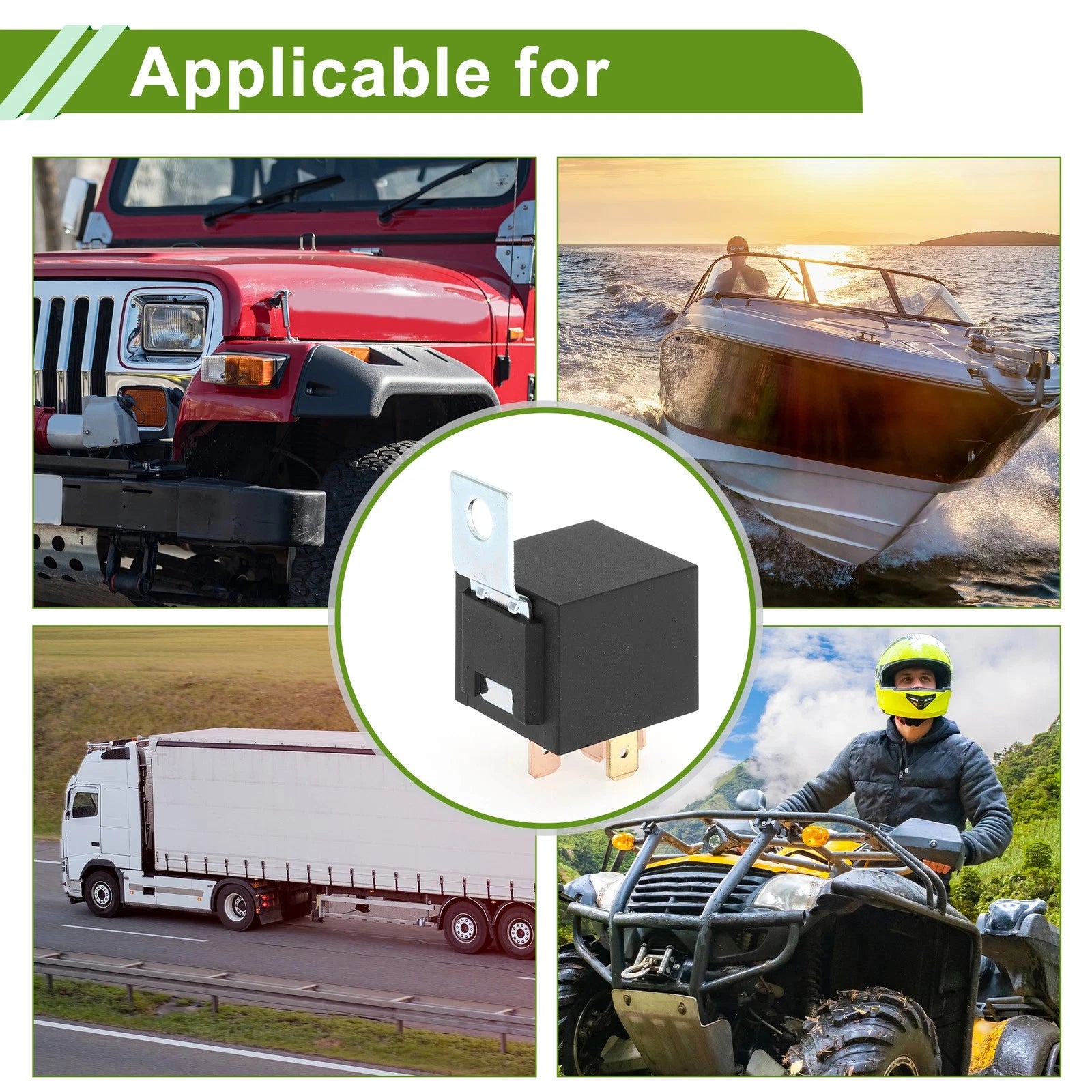 2X 5-Pin 24V 80A Waterproof Auto Relay for Universal Applications