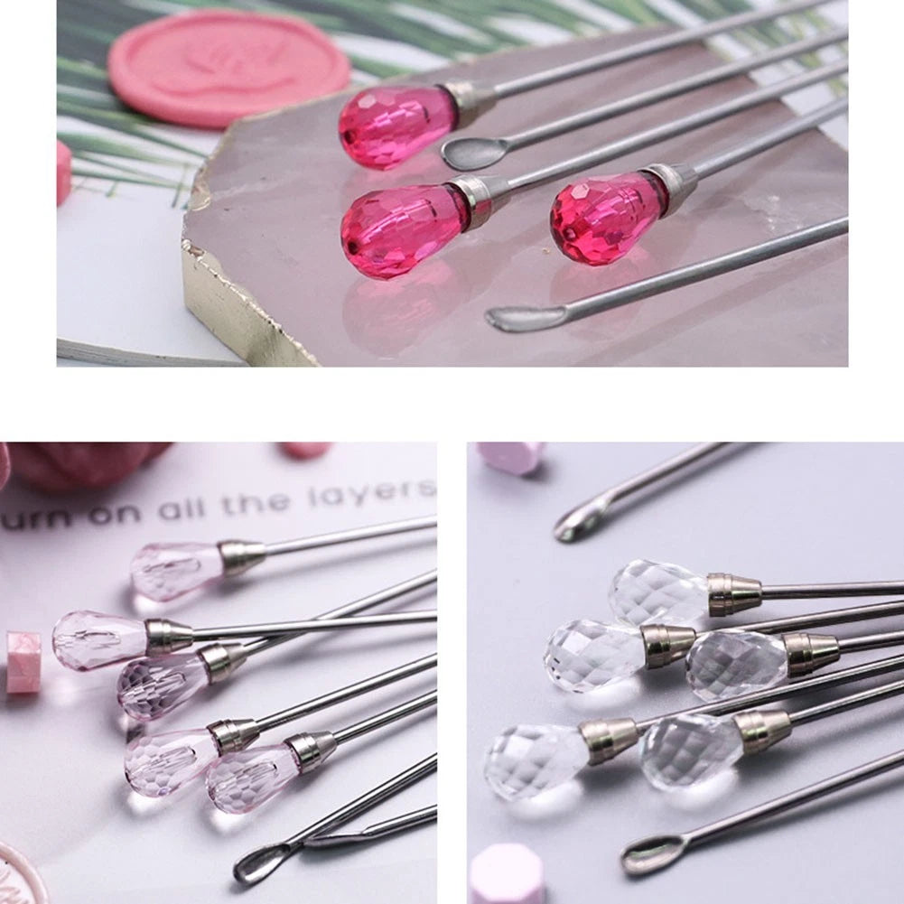 Seal Making Auxiliary Wax Spoon DIY Tool for Melting and Stirring