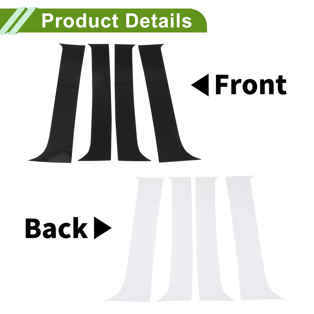 4 Pcs Door Pillar Window Trim Replacement for Chevy Silverado (2007–2013)