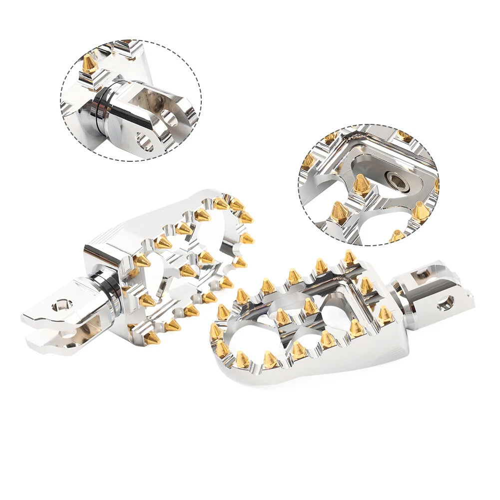 MX Style Chrome Foot Pegs for Harley Softail (2018–2023)