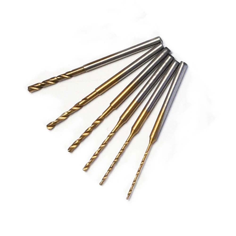 6PCS HSS Tiny Drill Bits 0.8mm 1.5mm 2.0mm for Wood Engraving