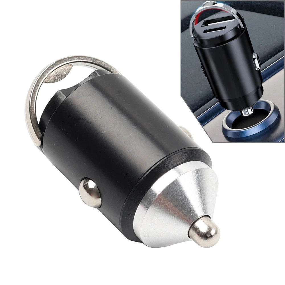 2X USB Type C Charger Socket Adapter for Universal Cars (Fast Charging)