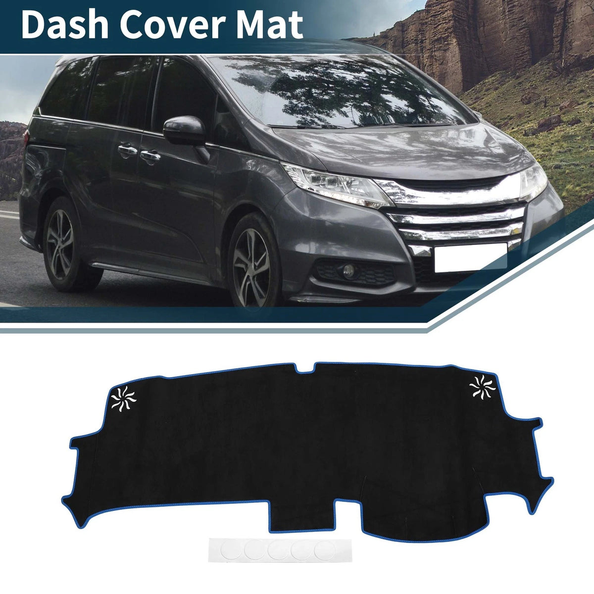 Dashboard Cover Mat for Honda Stepwgn Air Spada (2022–2023) Black Blue