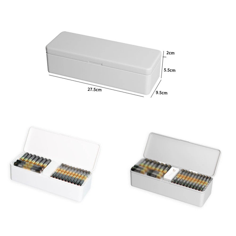 Battery Organizer for AA AAA with Protective Padding and Handle