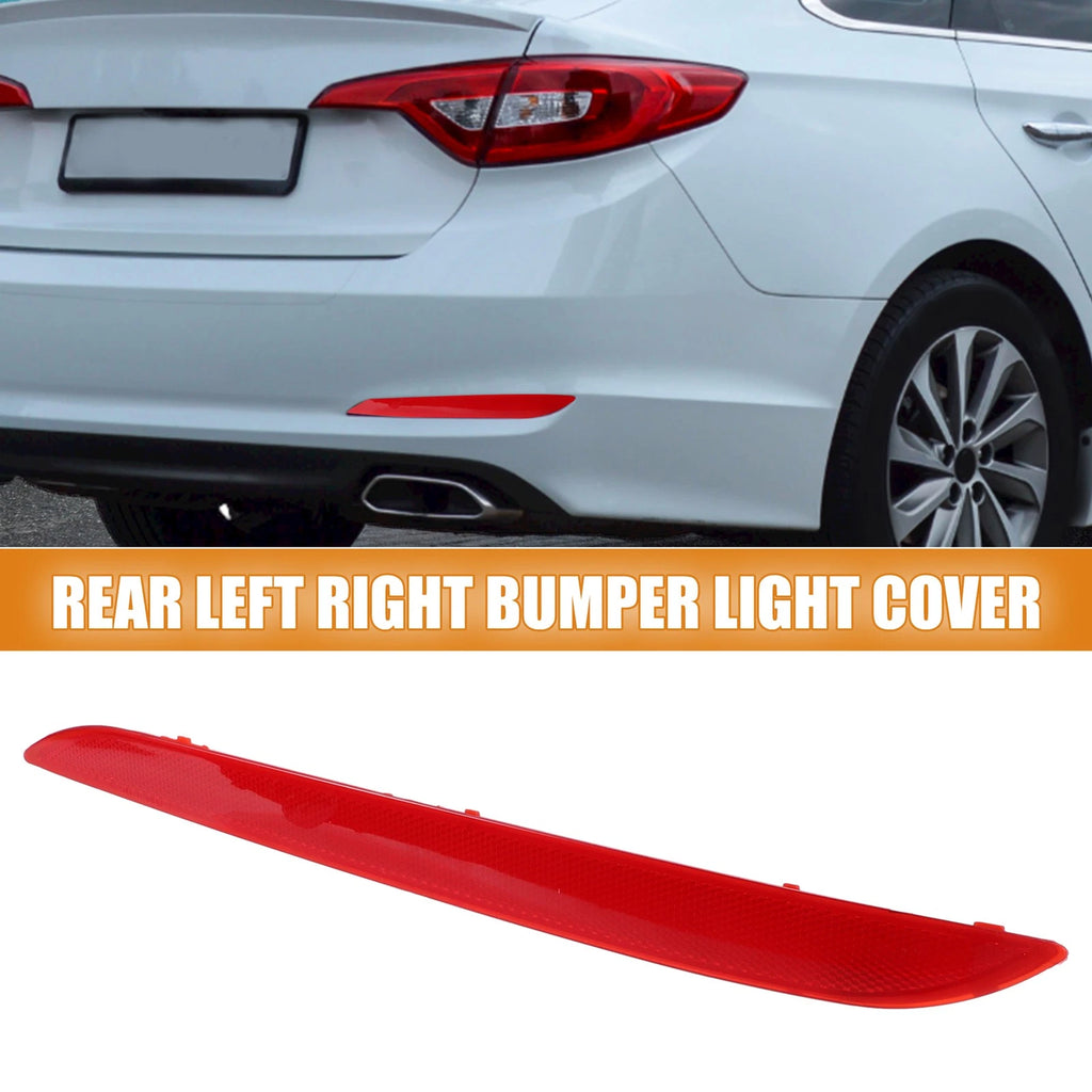 Rear Bumper Reflector Light Cover Pair for Hyundai Sonata (2006–2014) Red